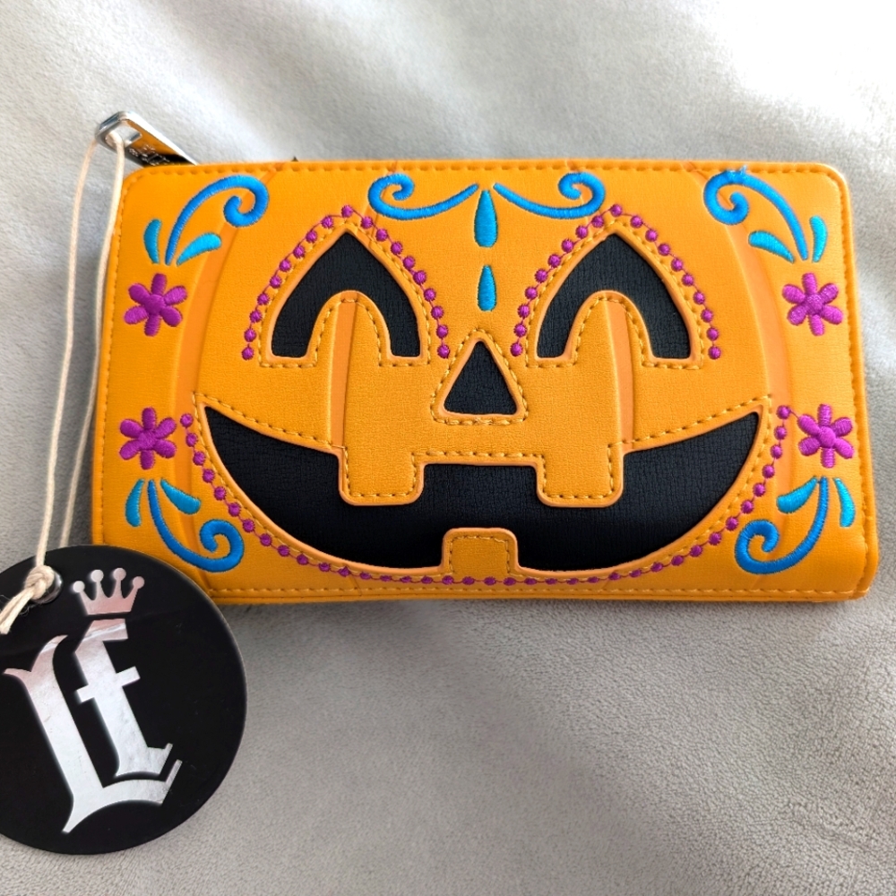 Loungefly Pumpkin Embroidered Wallet